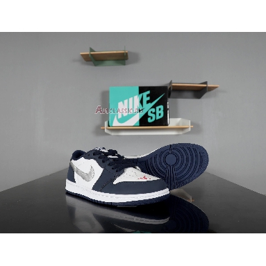 Eric Koston x Air Jordan 1 Low SB Midnight Navy CJ7891-400 Midnight Navy/White-Ember Glow-Metallic Silver Sneakers