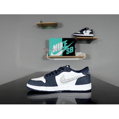 Eric Koston x Air Jordan 1 Low SB Midnight Navy CJ7891-400 Midnight Navy/White-Ember Glow-Metallic Silver Sneakers