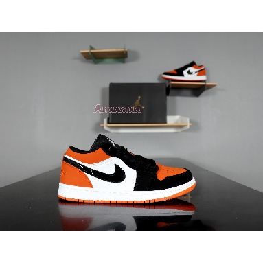 Air Jordan 1 Low Shattered Backboard 553558-128 Starfish/Black-Sail Mens Womens Shoes