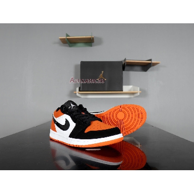 Air Jordan 1 Low Shattered Backboard 553558-128 Starfish/Black-Sail Mens Womens Shoes