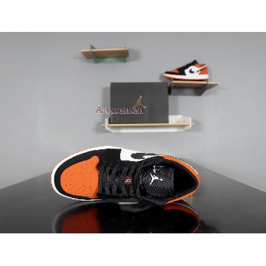 Air Jordan 1 Low Shattered Backboard 553558-128 Starfish/Black-Sail Mens Womens Shoes