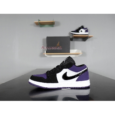 Air Jordan 1 Low Court Purple 553558-125 White/Black-Court Purple Sneakers