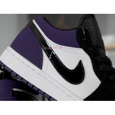 Air Jordan 1 Low Court Purple 553558-125 White/Black-Court Purple Sneakers