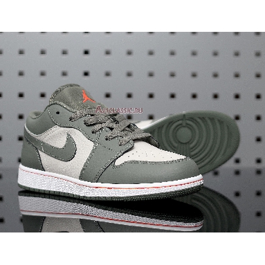 Air Jordan 1 Low Military Themed 553558-121 Military Green/White/Orange Sneakers