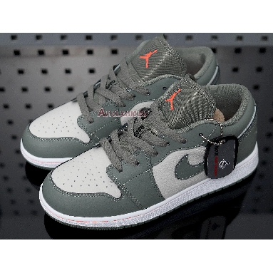 Air Jordan 1 Low Military Themed 553558-121 Military Green/White/Orange Sneakers