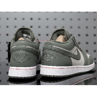 Air Jordan 1 Low Military Themed 553558-121 Military Green/White/Orange Sneakers