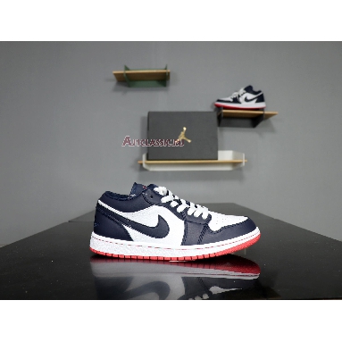 Air Jordan 1 Retro Low Obsidian Ember 553558-481 Obsidian/Ember Glow-White Sneakers