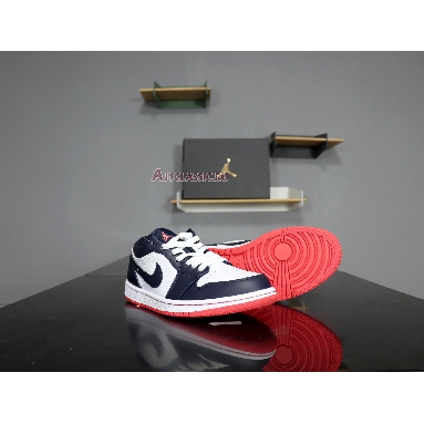 Air Jordan 1 Retro Low Obsidian Ember 553558-481 Obsidian/Ember Glow-White Sneakers