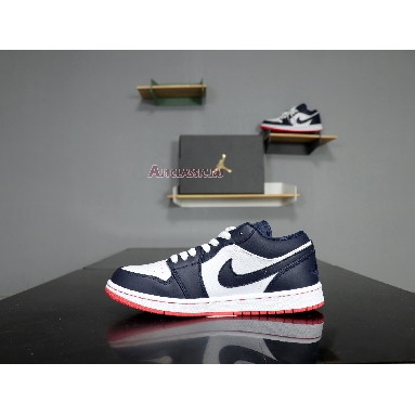 Air Jordan 1 Retro Low Obsidian Ember 553558-481 Obsidian/Ember Glow-White Sneakers