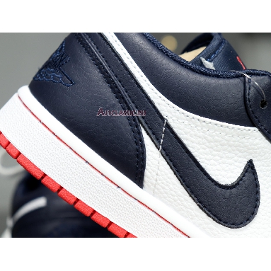 Air Jordan 1 Retro Low Obsidian Ember 553558-481 Obsidian/Ember Glow-White Sneakers