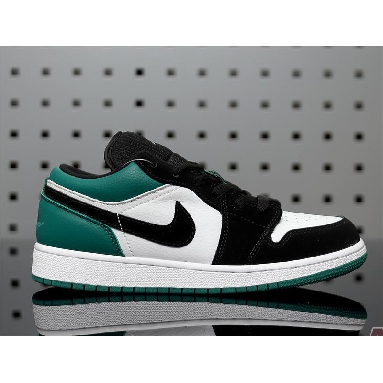 Air Jordan 1 Retro Low Emerald Rise 553560-113 White/Emerald Rise-Black Mens Womens Shoes