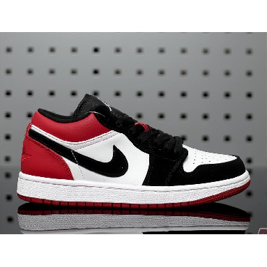 Air Jordan 1 Low Black Toe 553558-116 White/Black-Gym Red Sneakers