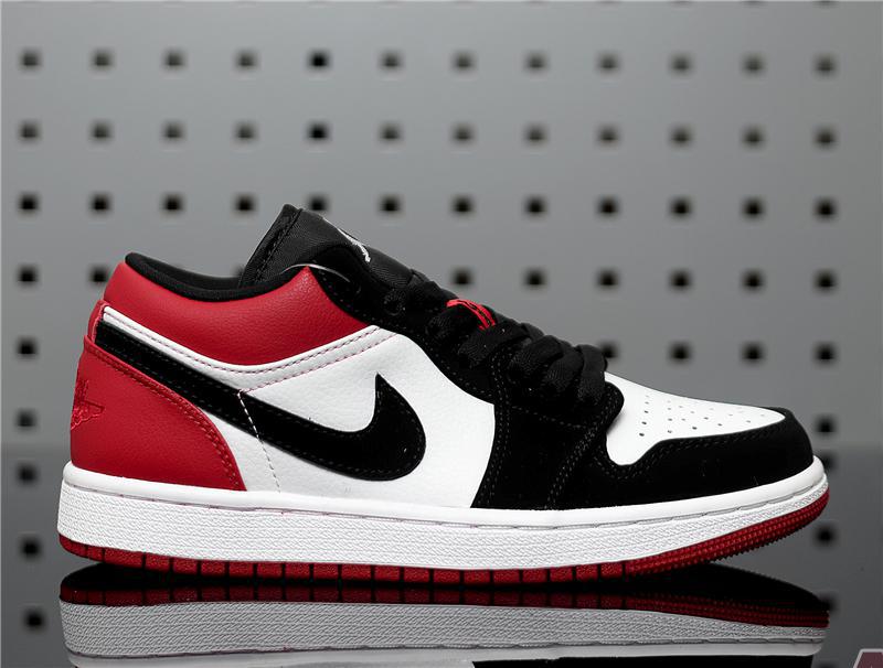 New Air Jordan 1 Low "Black Toe" 553558-116 Shoes