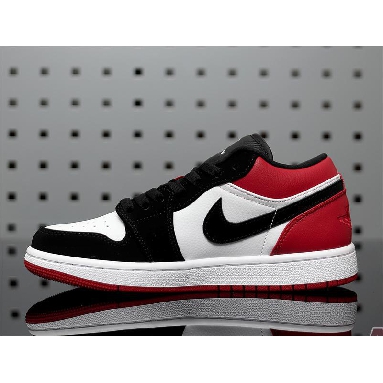 Air Jordan 1 Low Black Toe 553558-116 White/Black-Gym Red Sneakers