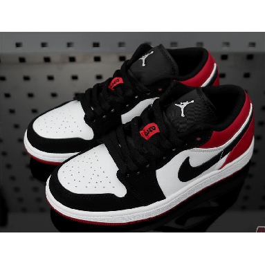 Air Jordan 1 Low Black Toe 553558-116 White/Black-Gym Red Sneakers