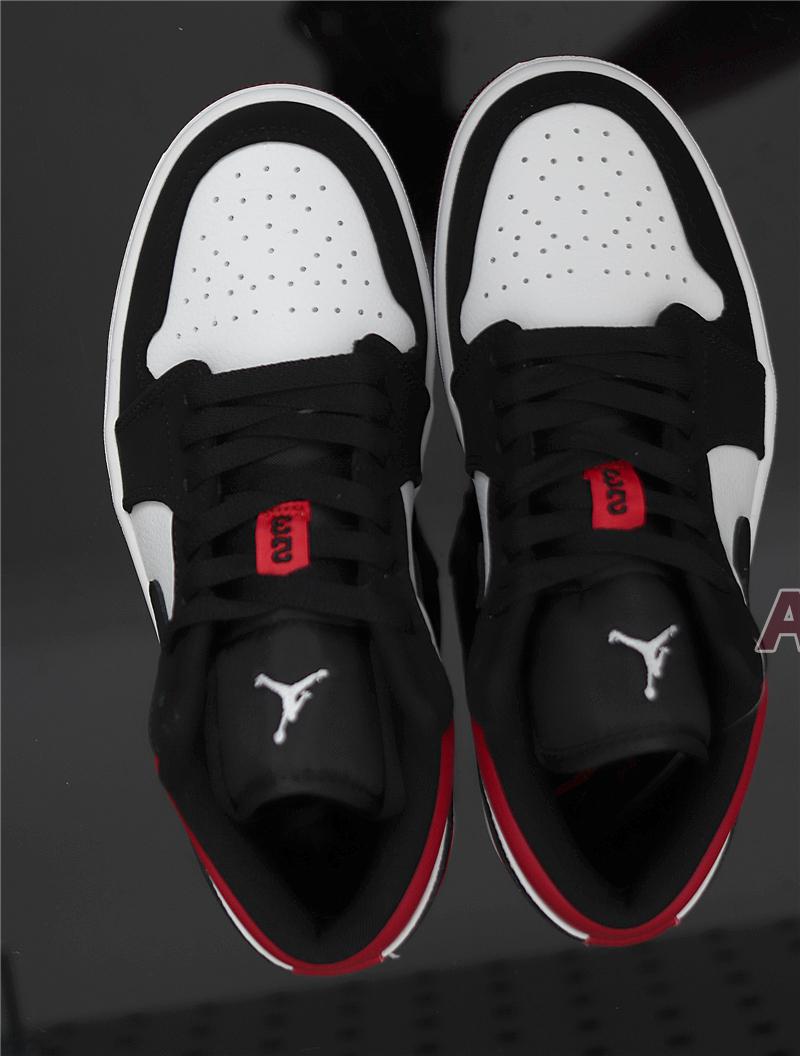 New Air Jordan 1 Low "Black Toe" 553558-116 Shoes