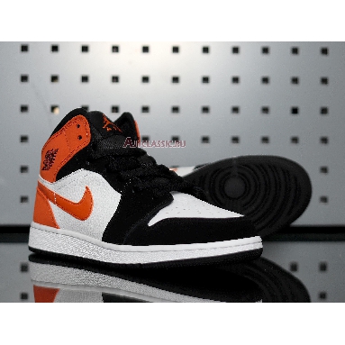 Air Jordan 1 Mid Shattered Backboard 554724-058 Black/Starfish-White Mens Womens Shoes