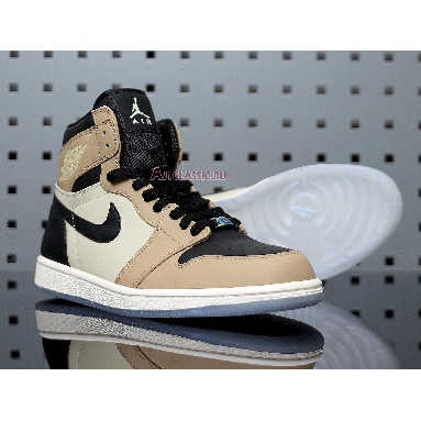 Air Jordan 1 High Premium Fossil AH7389-003 Black/Fossil-Pale Ivory Mens Womens Shoes