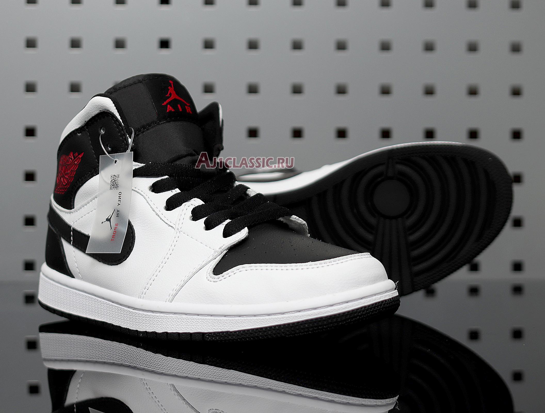 Air Jordan 1 Mid "White Black" BQ6472-101