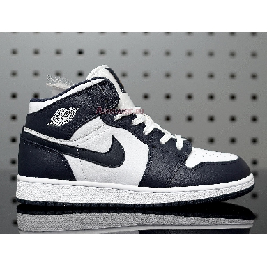 Air Jordan 1 Mid Obsidian 554724-174 White/Obsidian-Metallic Gold Sneakers