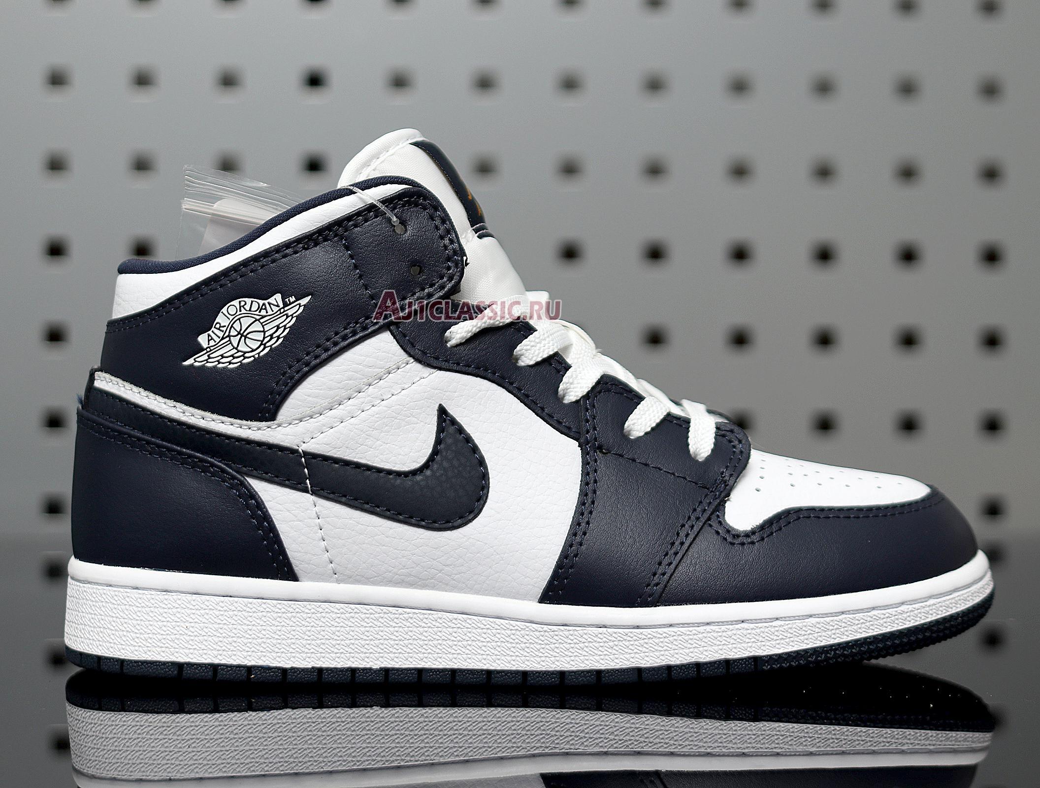 New Air Jordan 1 Mid "Obsidian" 554724-174 Shoes