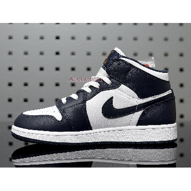 Air Jordan 1 Mid Obsidian 554724-174 White/Obsidian-Metallic Gold Sneakers