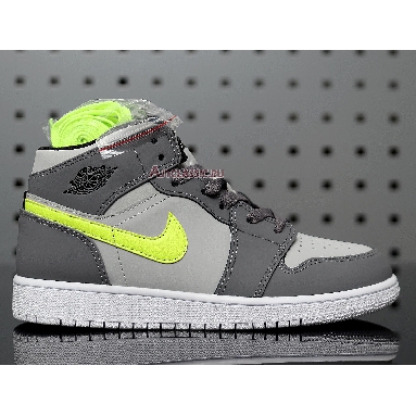 Air Jordan 1 Mid Grey Volt 554724-072 Grey/Volt/White Sneakers