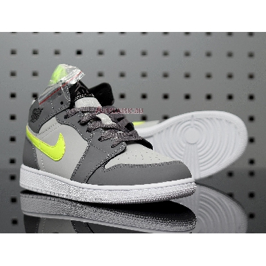 Air Jordan 1 Mid Grey Volt 554724-072 Grey/Volt/White Sneakers