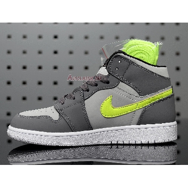 Air Jordan 1 Mid Grey Volt 554724-072 Grey/Volt/White Sneakers