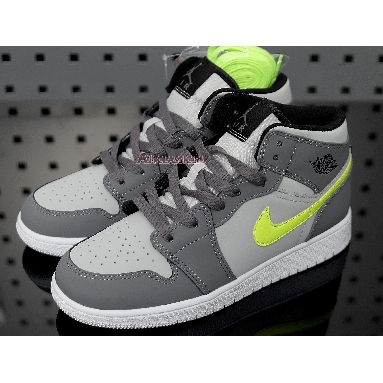 Air Jordan 1 Mid Grey Volt 554724-072 Grey/Volt/White Sneakers