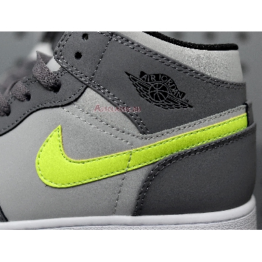 Air Jordan 1 Mid Grey Volt 554724-072 Grey/Volt/White Sneakers