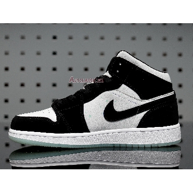 Air Jordan 1 Mid SE Glow in the Dark Panda BQ6931-103 White/Black-Teal Tint Sneakers