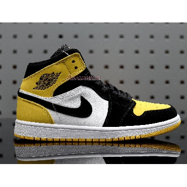 Air Jordan 1 Mid SE Yellow Toe 852542-071 Black/Black-Tour Yellow-White Sneakers