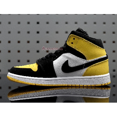 Air Jordan 1 Mid SE Yellow Toe 852542-071 Black/Black-Tour Yellow-White Sneakers