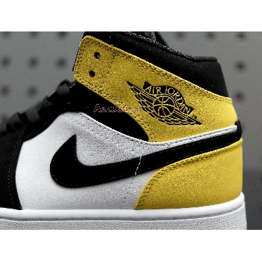 Air Jordan 1 Mid SE Yellow Toe 852542-071 Black/Black-Tour Yellow-White Sneakers