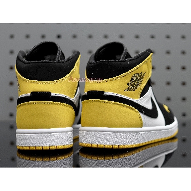 Air Jordan 1 Mid SE Yellow Toe 852542-071 Black/Black-Tour Yellow-White Sneakers