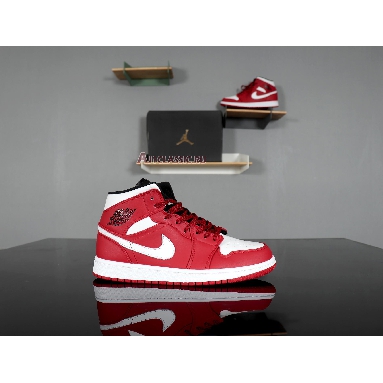 Air Jordan 1 Mid Gym Red 554724-605 Gym Red/White Mens Womens Shoes