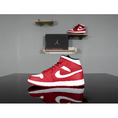 Air Jordan 1 Mid Gym Red 554724-605 Gym Red/White Mens Womens Shoes