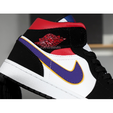 Air Jordan 1 Mid SE Rivals 852542-005 Field Purple/White-Gym Red Sneakers