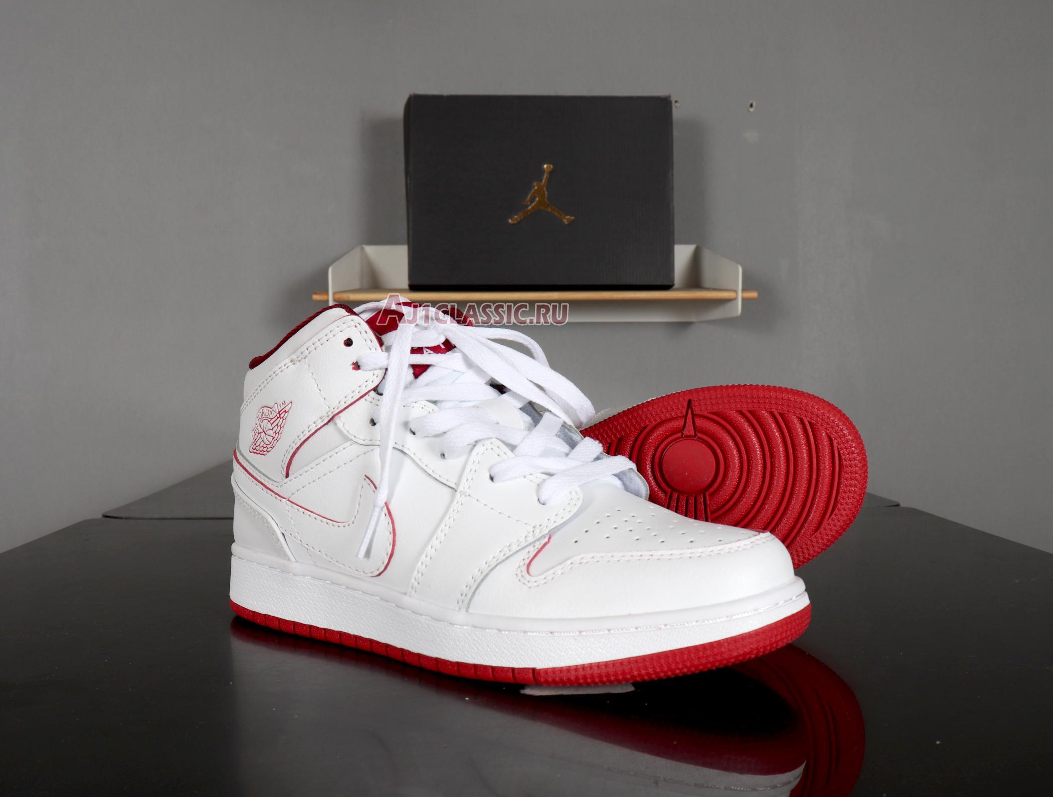 Air Jordan 1 Retro Mid "White Gym Red" 554725-103