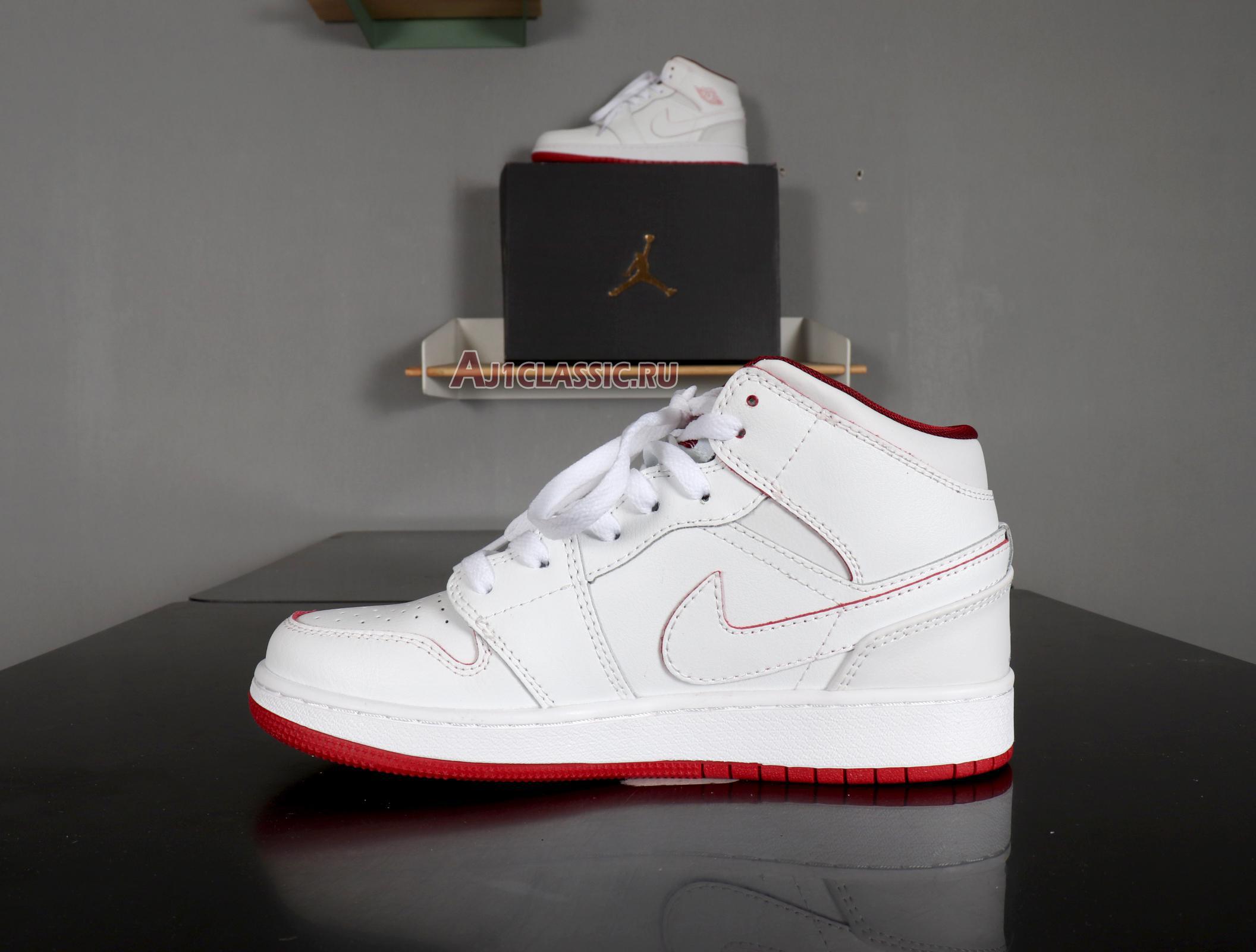 Air Jordan 1 Retro Mid "White Gym Red" 554725-103