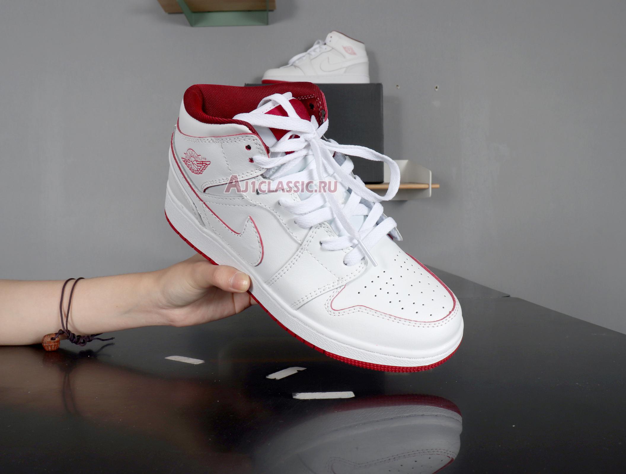 Air Jordan 1 Retro Mid "White Gym Red" 554725-103