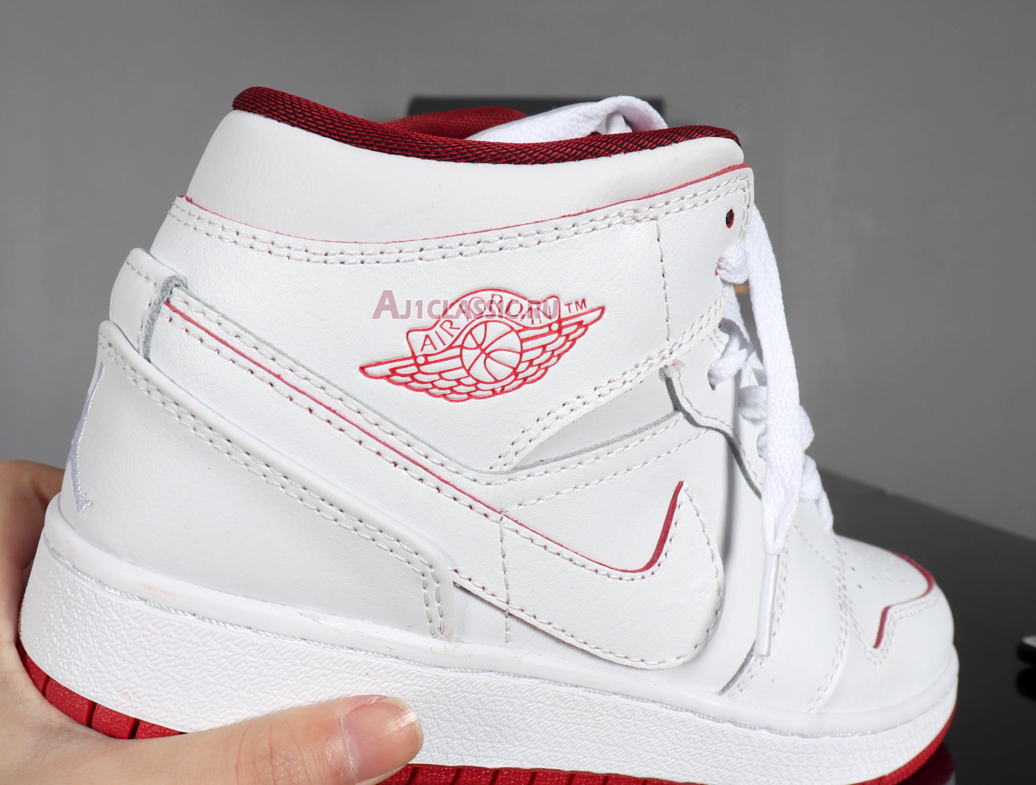 Air Jordan 1 Retro Mid "White Gym Red" 554725-103