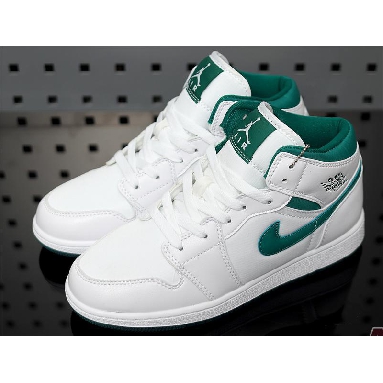 Air Jordan 1 Mid Mystic Green CD6759-103 White/Mystic Green Mens Womens Shoes