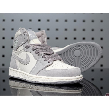 Air Jordan 1 High Premium Atmosphere Grey AH7389-101 Pale Ivory/Atmosphere Grey-Pale Ivory Mens Womens Shoes