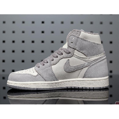 Air Jordan 1 High Premium Atmosphere Grey AH7389-101 Pale Ivory/Atmosphere Grey-Pale Ivory Mens Womens Shoes