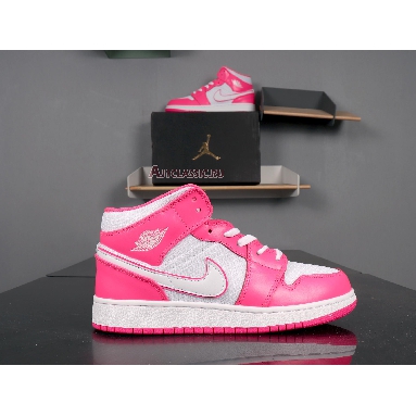 Air Jordan 1 Mid GS Hyper Pink 555112-611 Hyper Pink/White Mens Womens Shoes