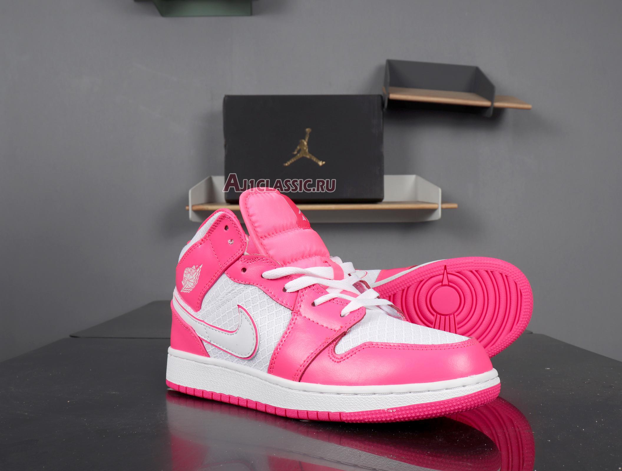 New Air Jordan 1 Mid GS "Hyper Pink" 555112-611 Shoes