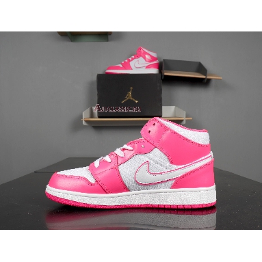 Air Jordan 1 Mid GS Hyper Pink 555112-611 Hyper Pink/White Mens Womens Shoes