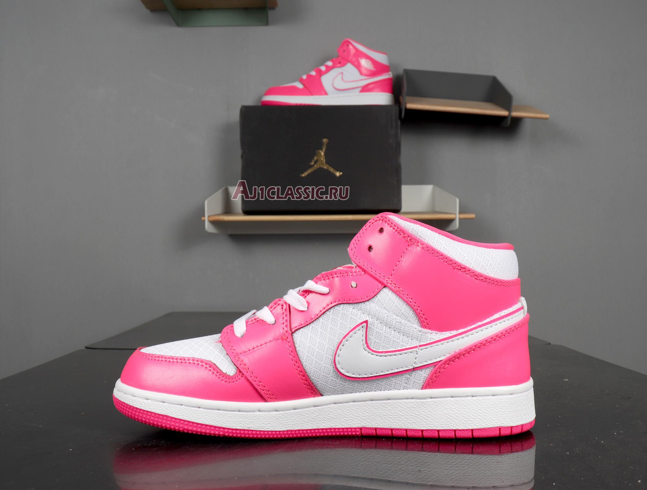 New Air Jordan 1 Mid GS "Hyper Pink" 555112-611 Shoes